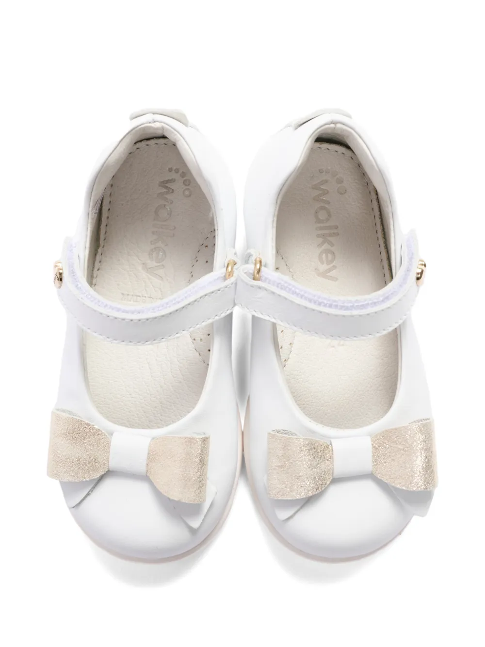 Walkey Ballerina's met strik en bandje Wit