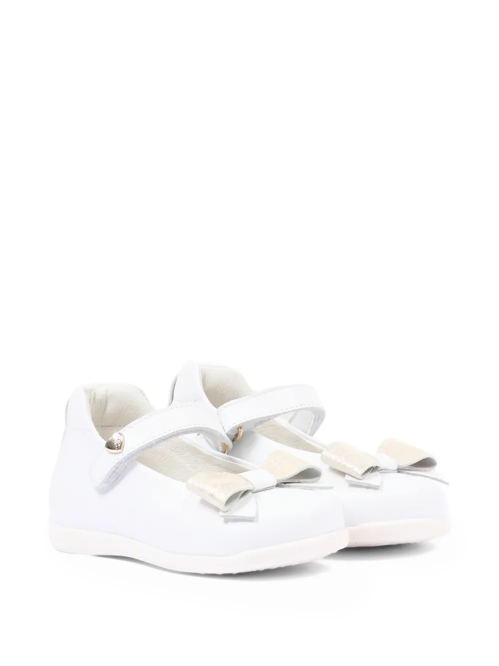 Walkey bow strap ballerina shoes - Bianco