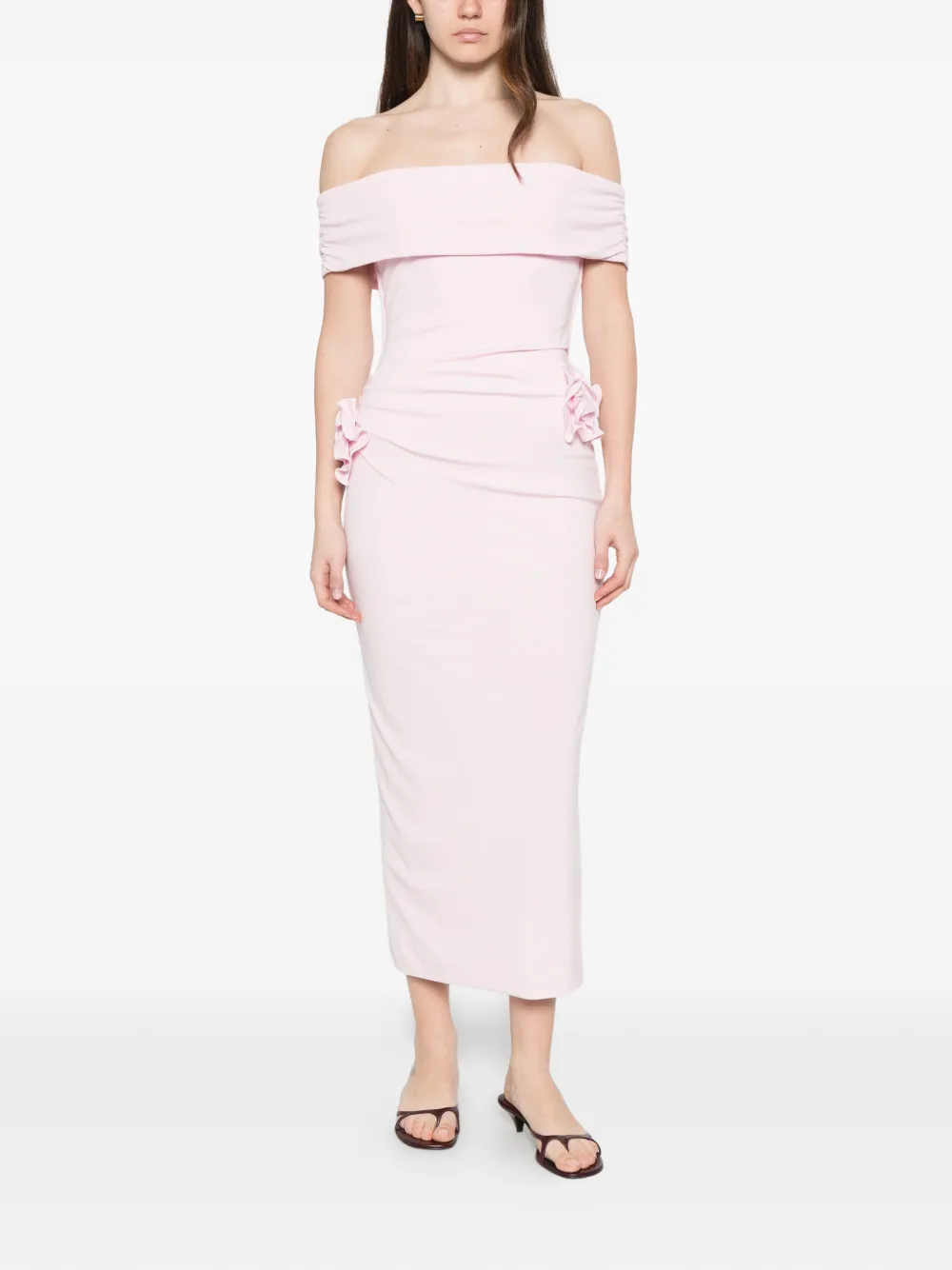 Roland Mouret Jurk met bloemenpatch Roze
