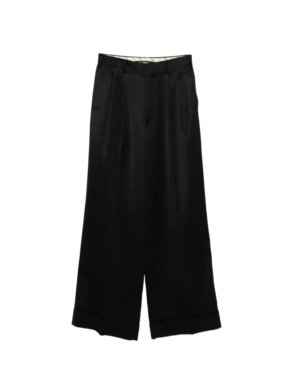 Junya Watanabe Pantaloni con risvolto - Nero