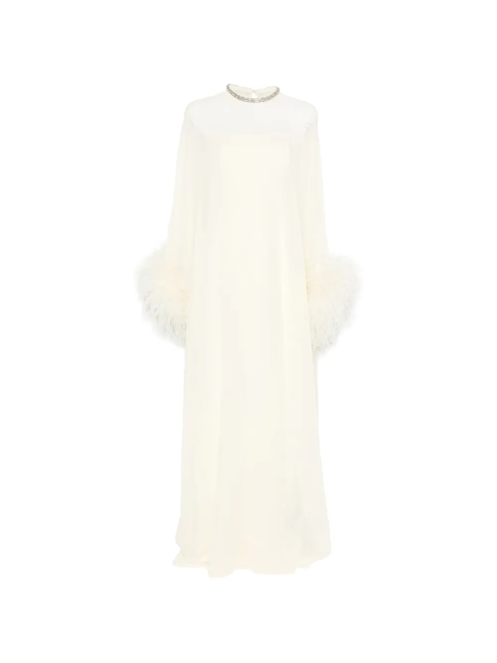 Roland Mouret feather-trim gown - Toni neutri