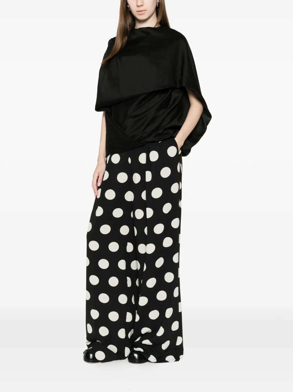  Junya Watanabe Polka Dot Trousers - Black 