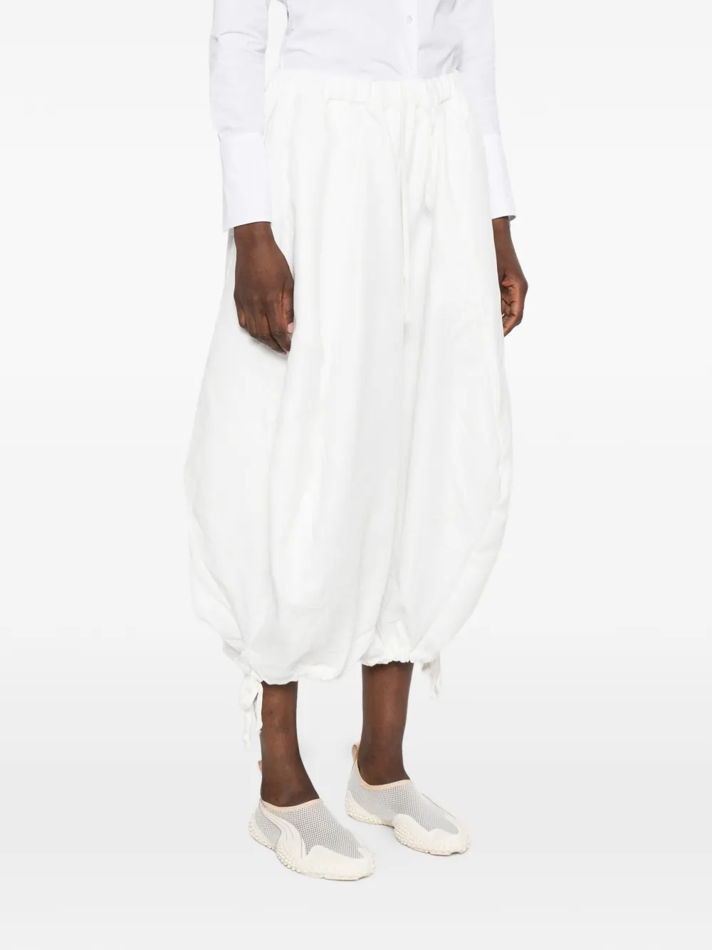 Comme Des Garçons Broek met trekkoord Wit
