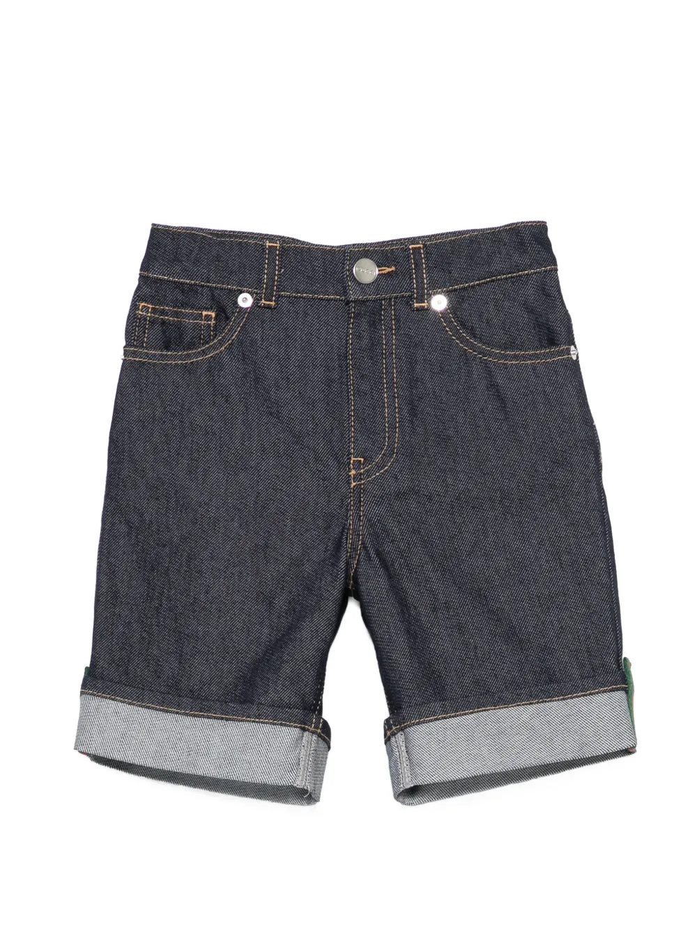 Gucci Kids cuffed denim shorts - Blau