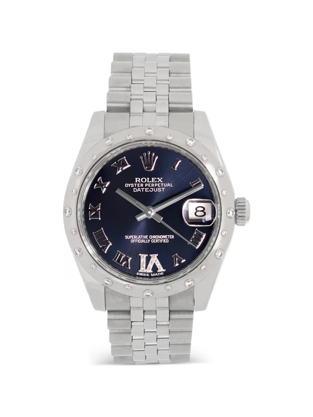 Rolex Diamond Roman Datejust 31mm watch - Blu