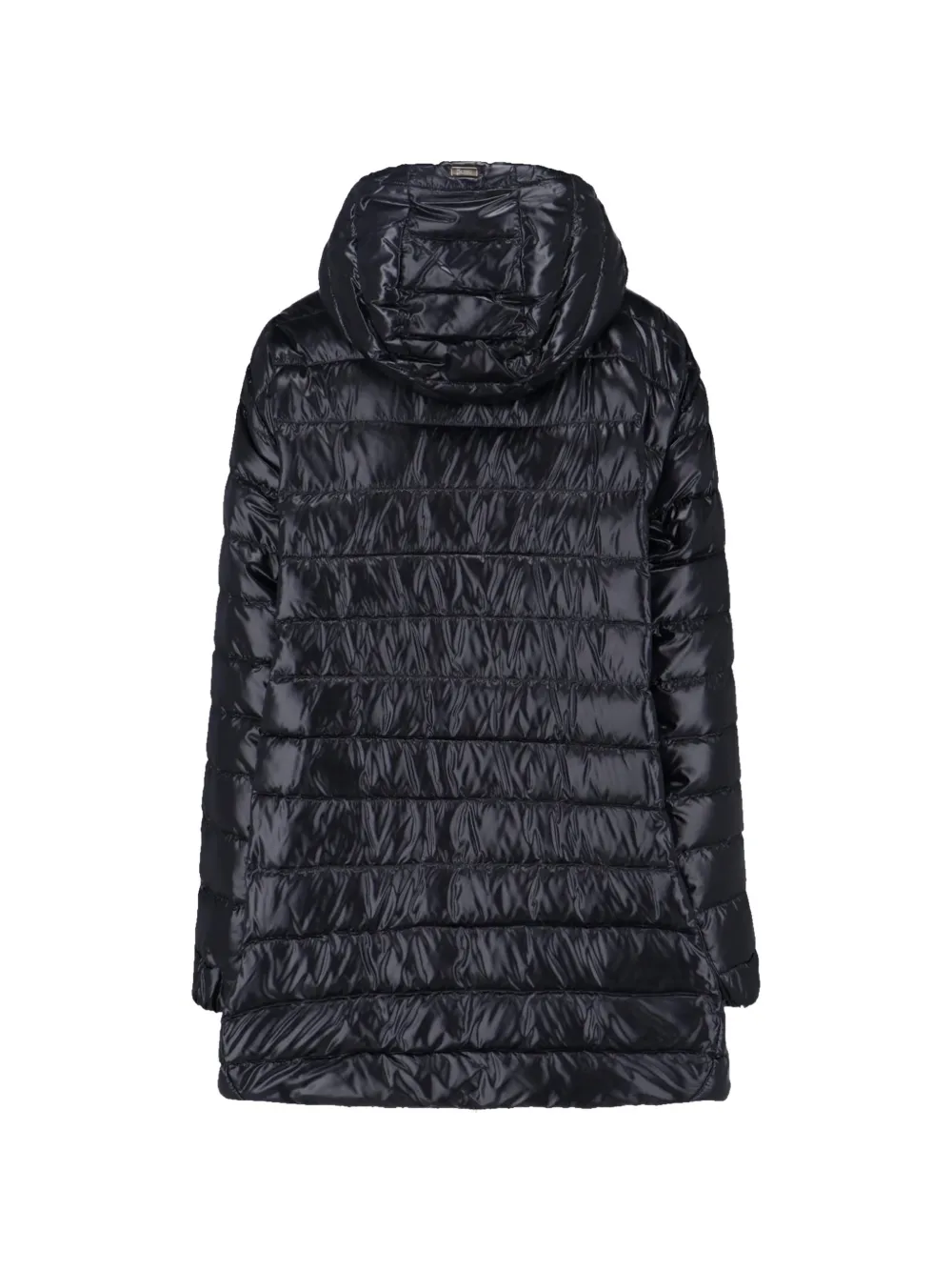 Herno Jas met capuchon en A-vorm Zwart