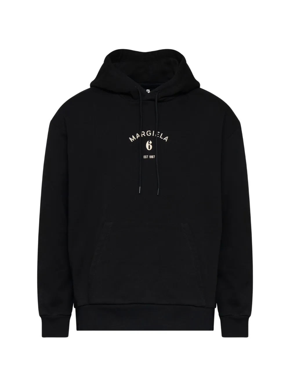 MM6 Maison Margiela logo-print hoodie - Black