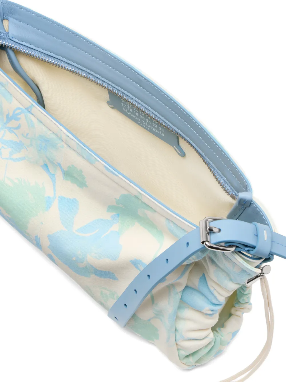Maison Margiela Messengertas met bloemenprint Blauw