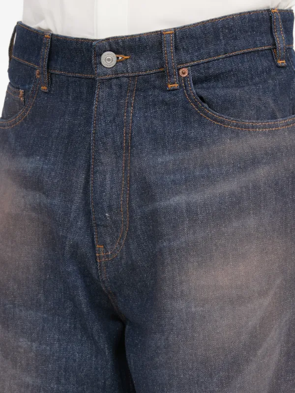 MM6 Maison Margiela Faded Denim Trousers | Blue | FARFETCH JO