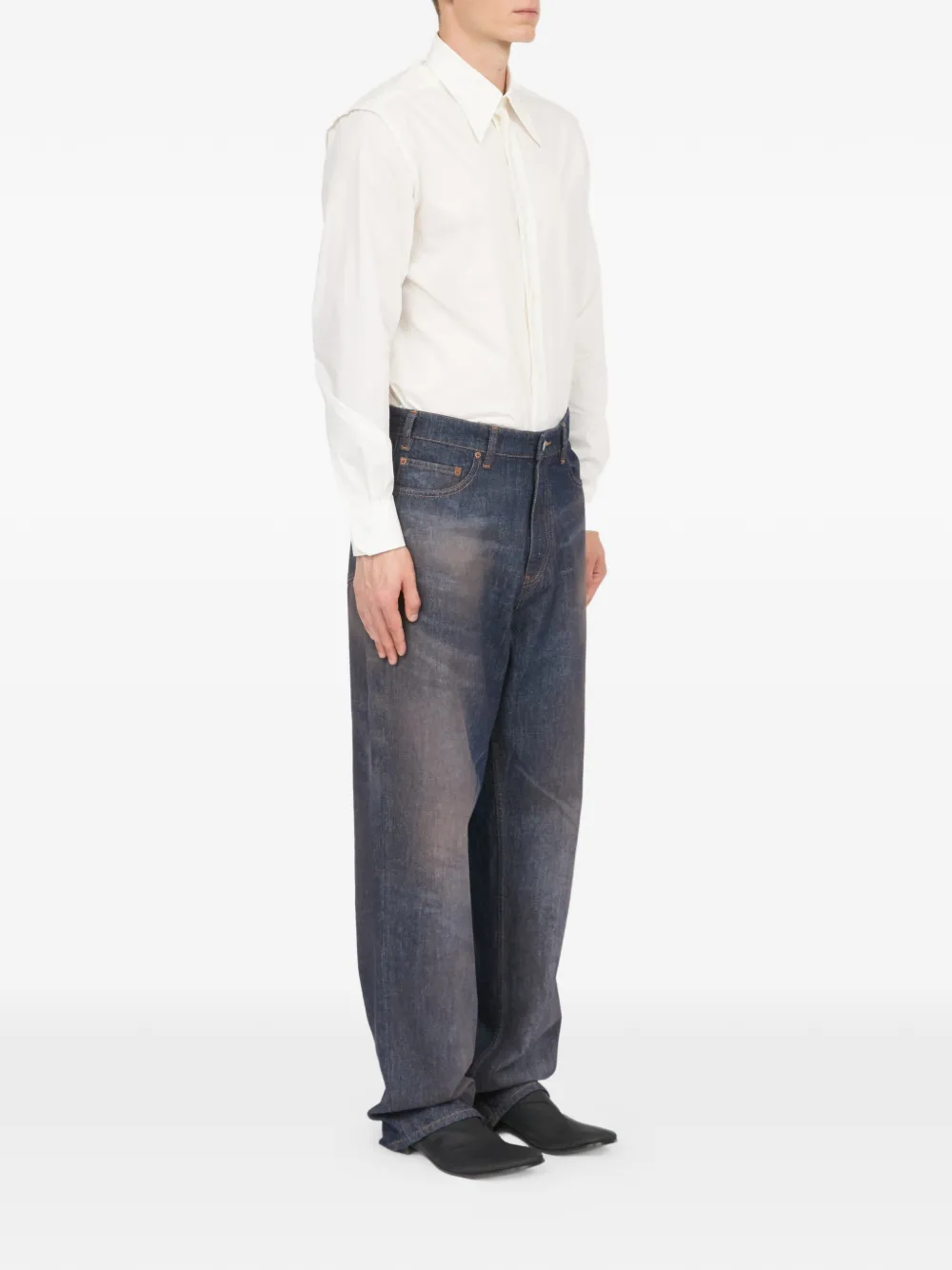 MM6 Maison Margiela Vervaagde spijkerbroek Blauw
