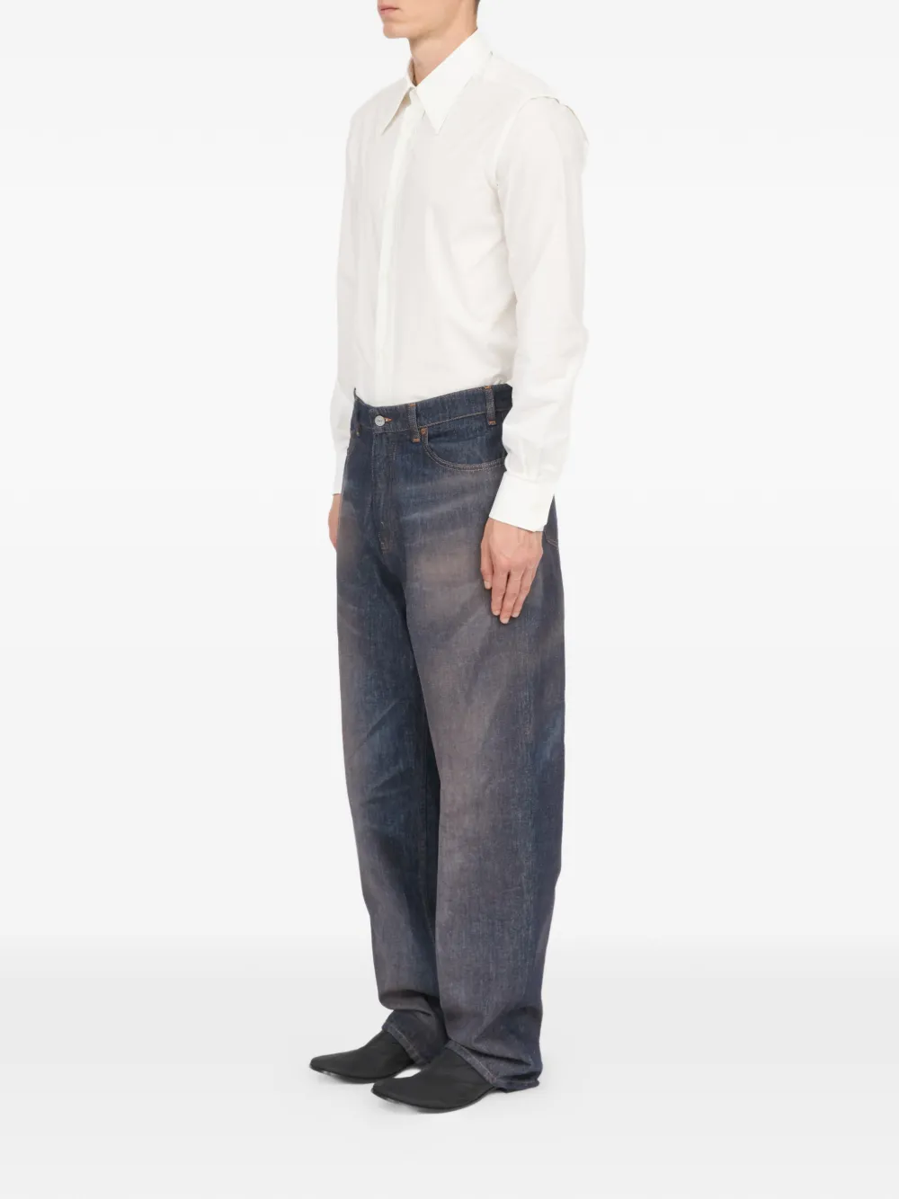 MM6 Maison Margiela Vervaagde spijkerbroek Blauw