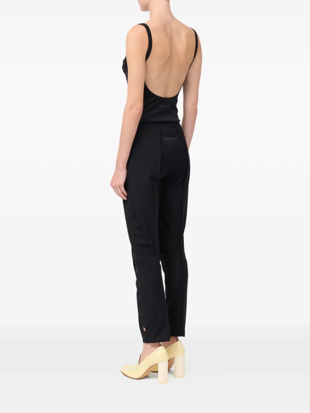 MM6 Maison Margiela Broek met naaddetail Zwart