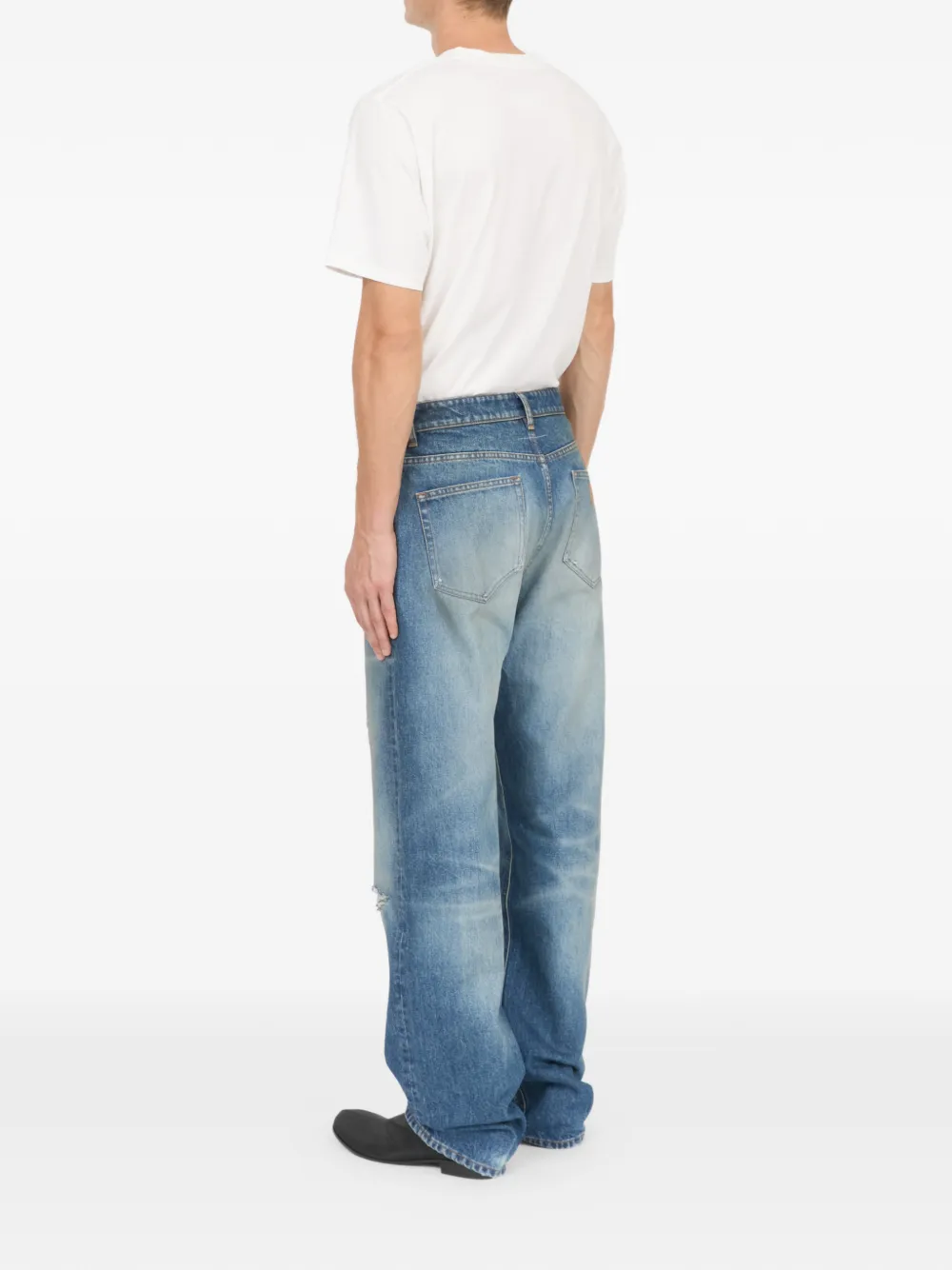 MM6 Maison Margiela Gerafelde broek Blauw