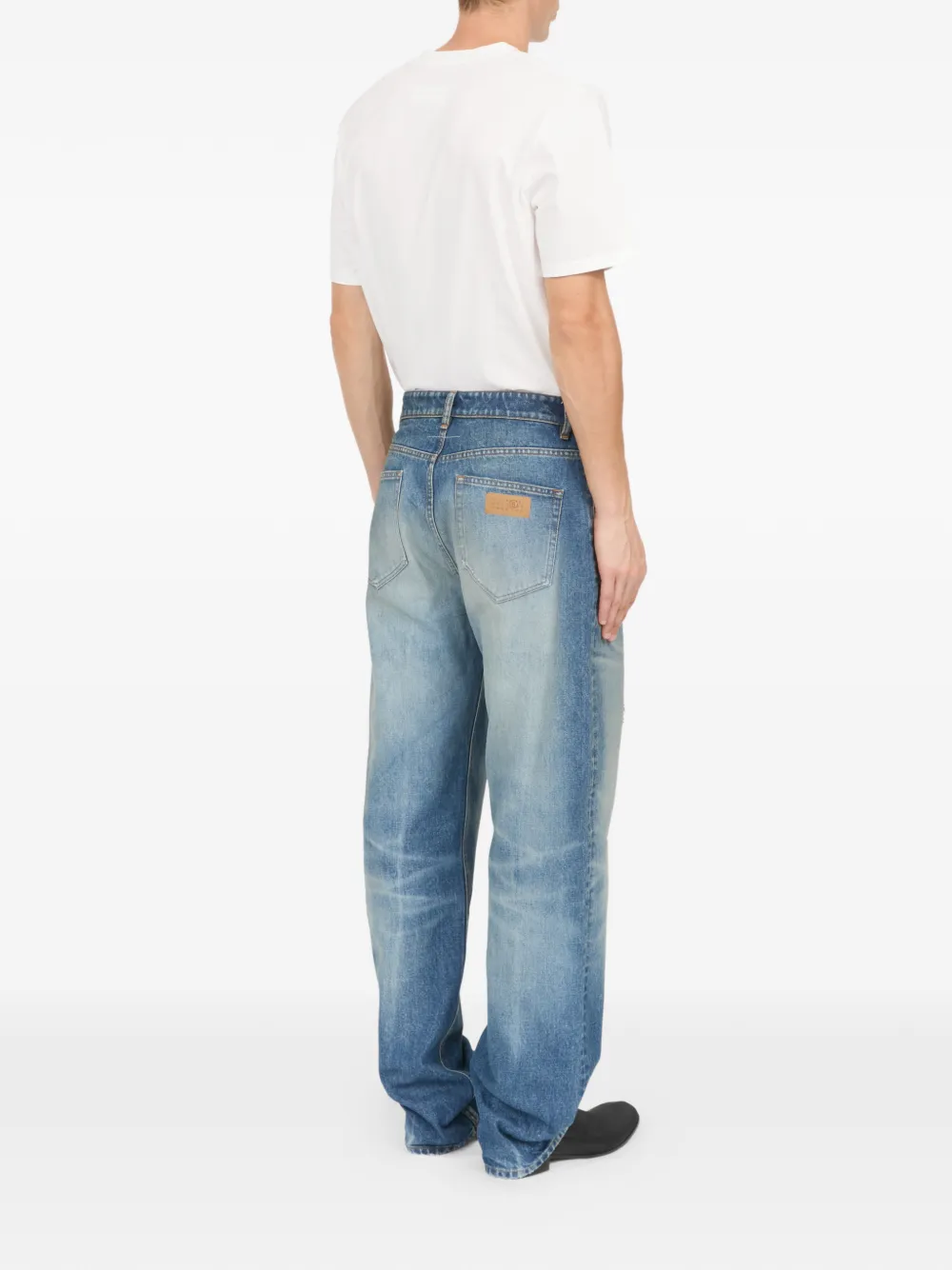 MM6 Maison Margiela Gerafelde broek Blauw