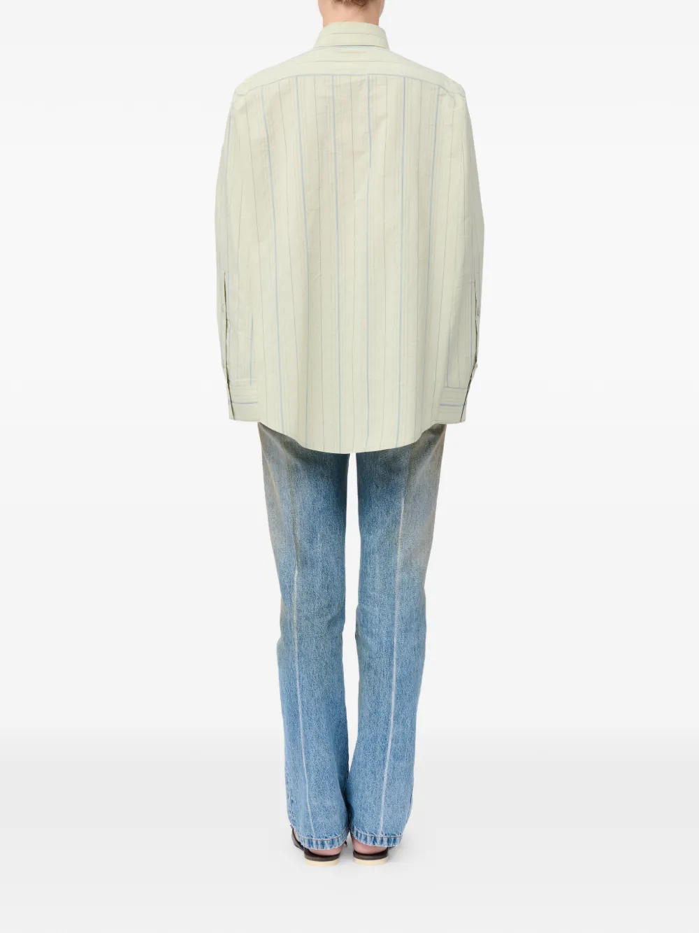 MM6 Maison Margiela Gestreept blouse Groen