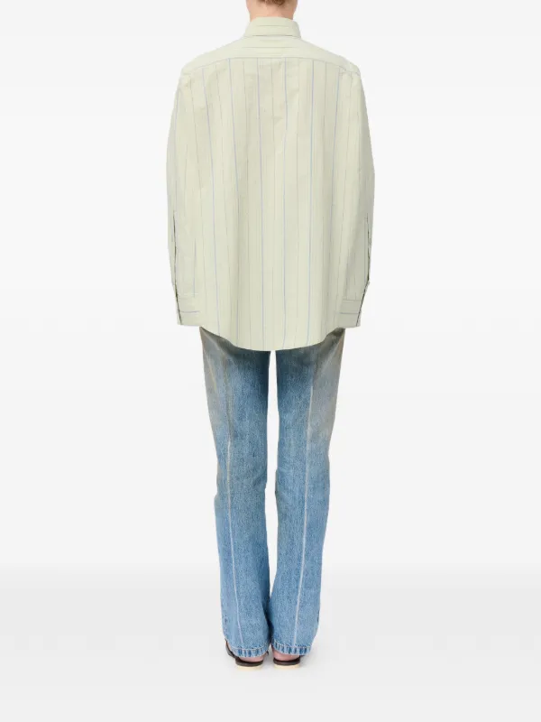 MM6 Maison Margiela ストライプ シャツ | グリーン | FARFETCH JP