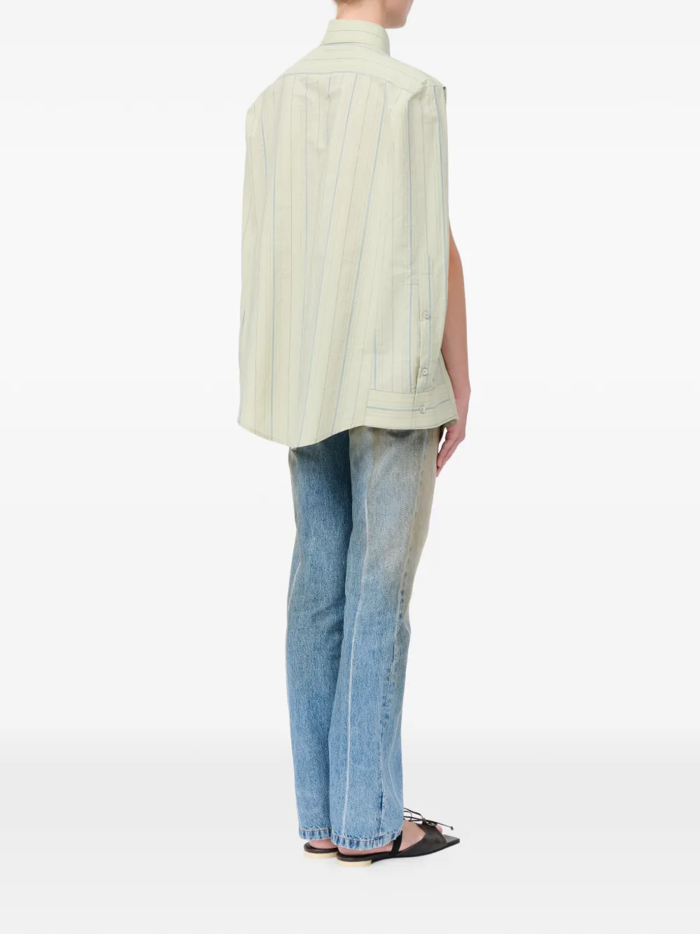 MM6 Maison Margiela Gestreept blouse Groen
