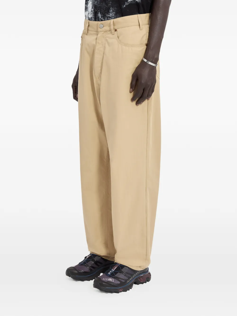 MM6 Maison Margiela Katoenen trenchbroek Beige
