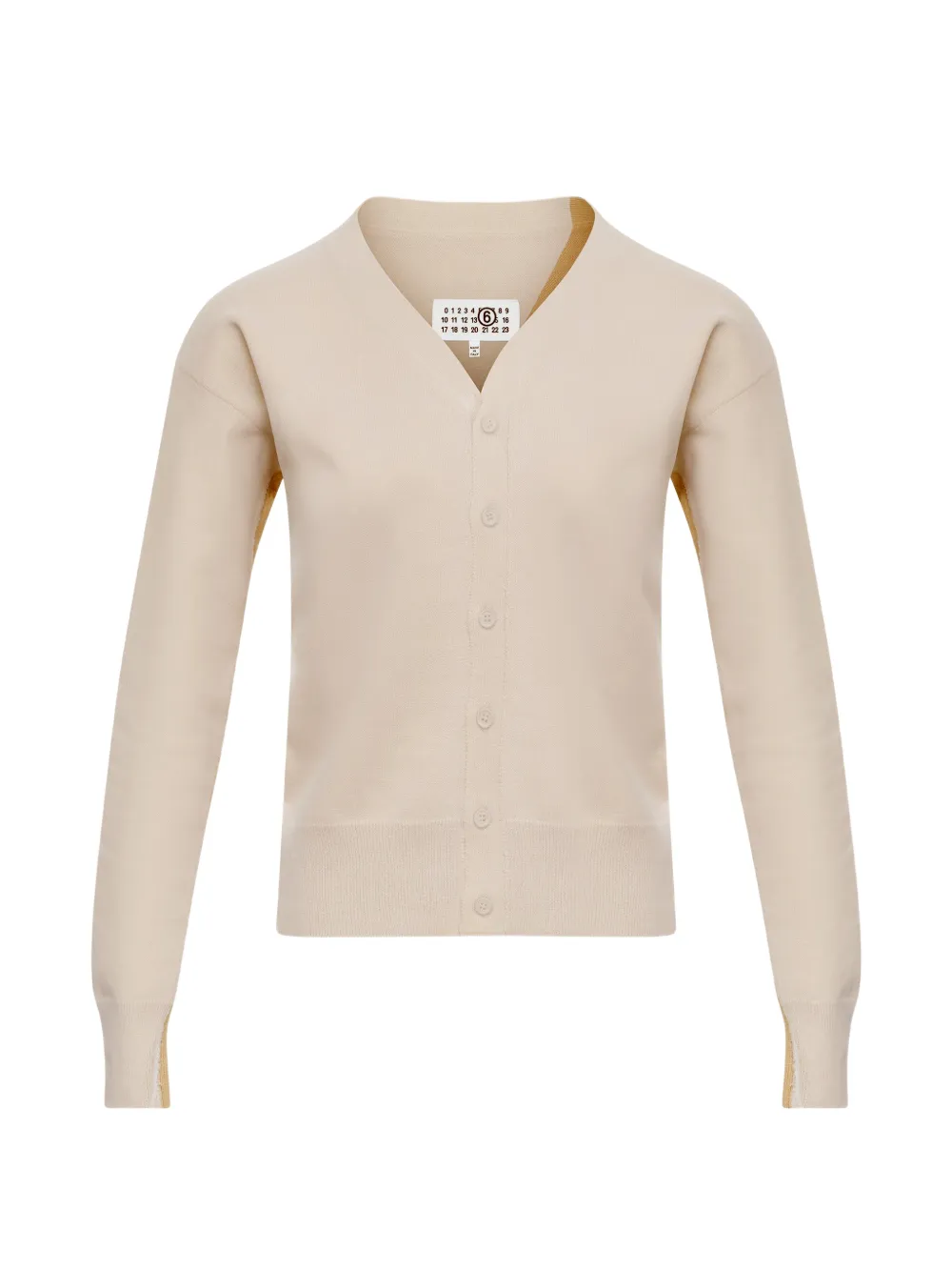 MM6 Maison Margiela Cardigan mit V-Ausschnitt - Nude