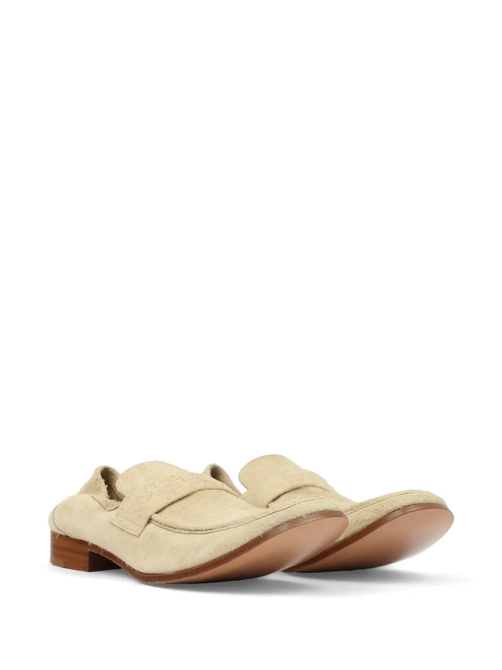 MM6 Maison Margiela Leren loafers Beige