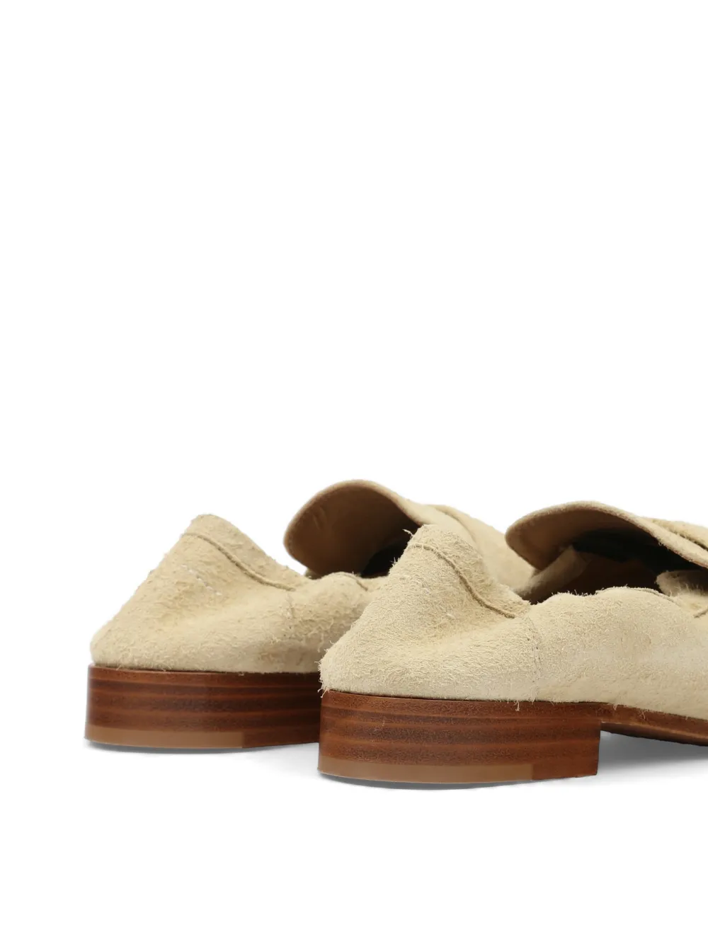 MM6 Maison Margiela Leren loafers Beige