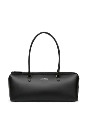 HELIOT EMIL Box Leather Shoulder Bag | Black | FARFETCH