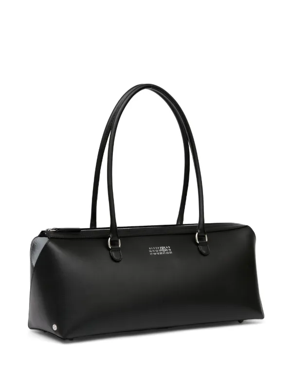 MM6 Maison Margiela Bauletto J レザーハンドバッグ L | ブラック