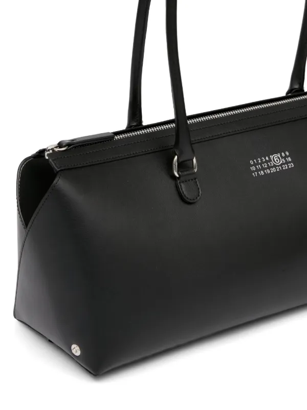MM6 Maison Margiela Bauletto J レザーハンドバッグ L | ブラック