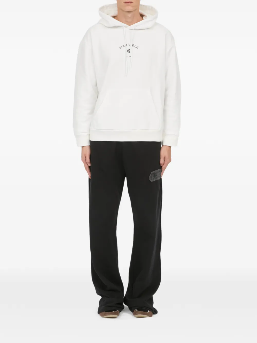 MM6 Maison Margiela Hoodie met print Wit