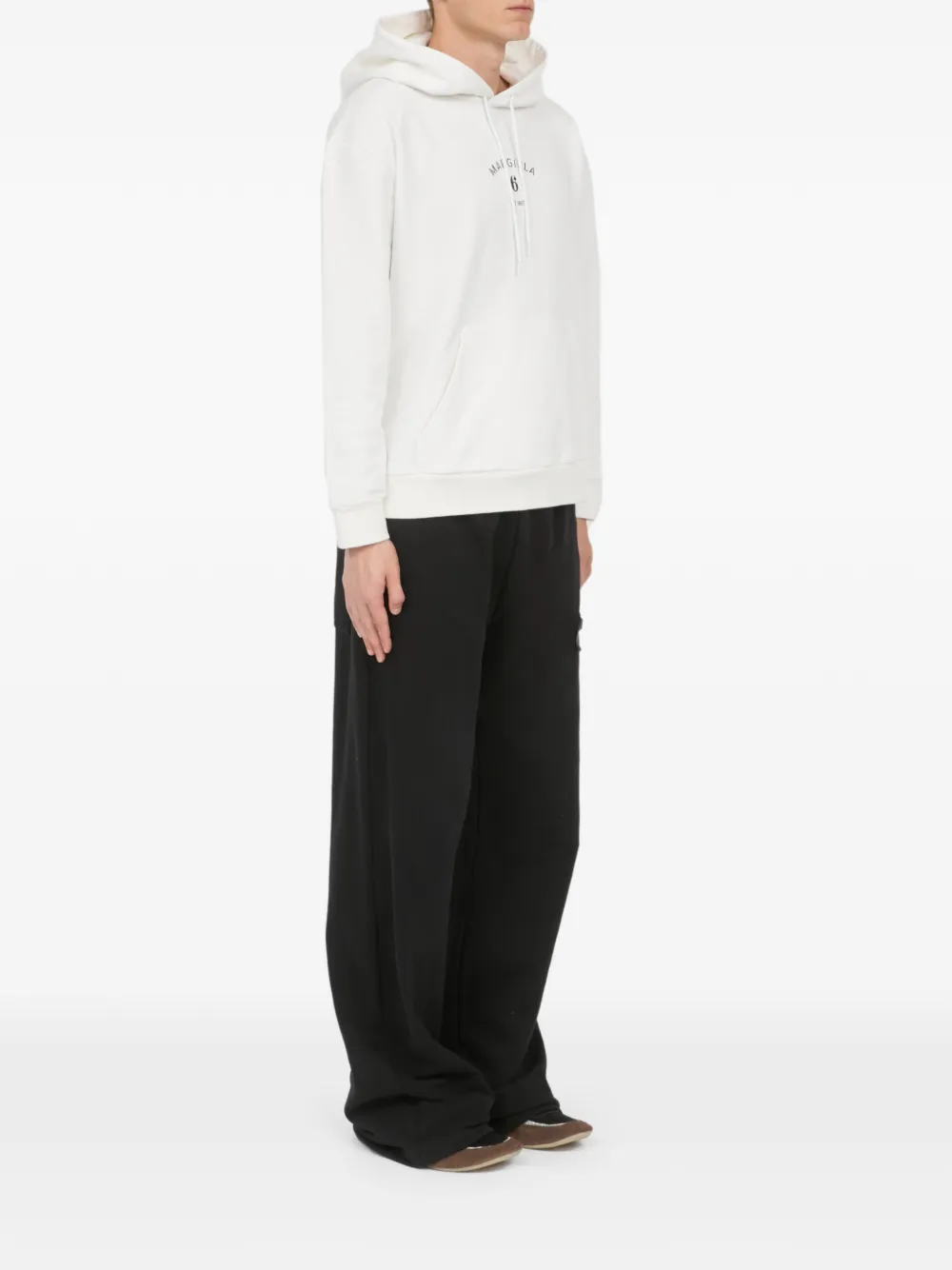 MM6 Maison Margiela Hoodie met print Wit