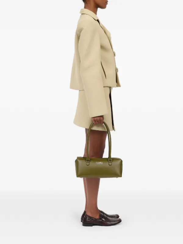 MM6 Maison Margiela Medium Bauletto J Leather Shoulder Bag | Green