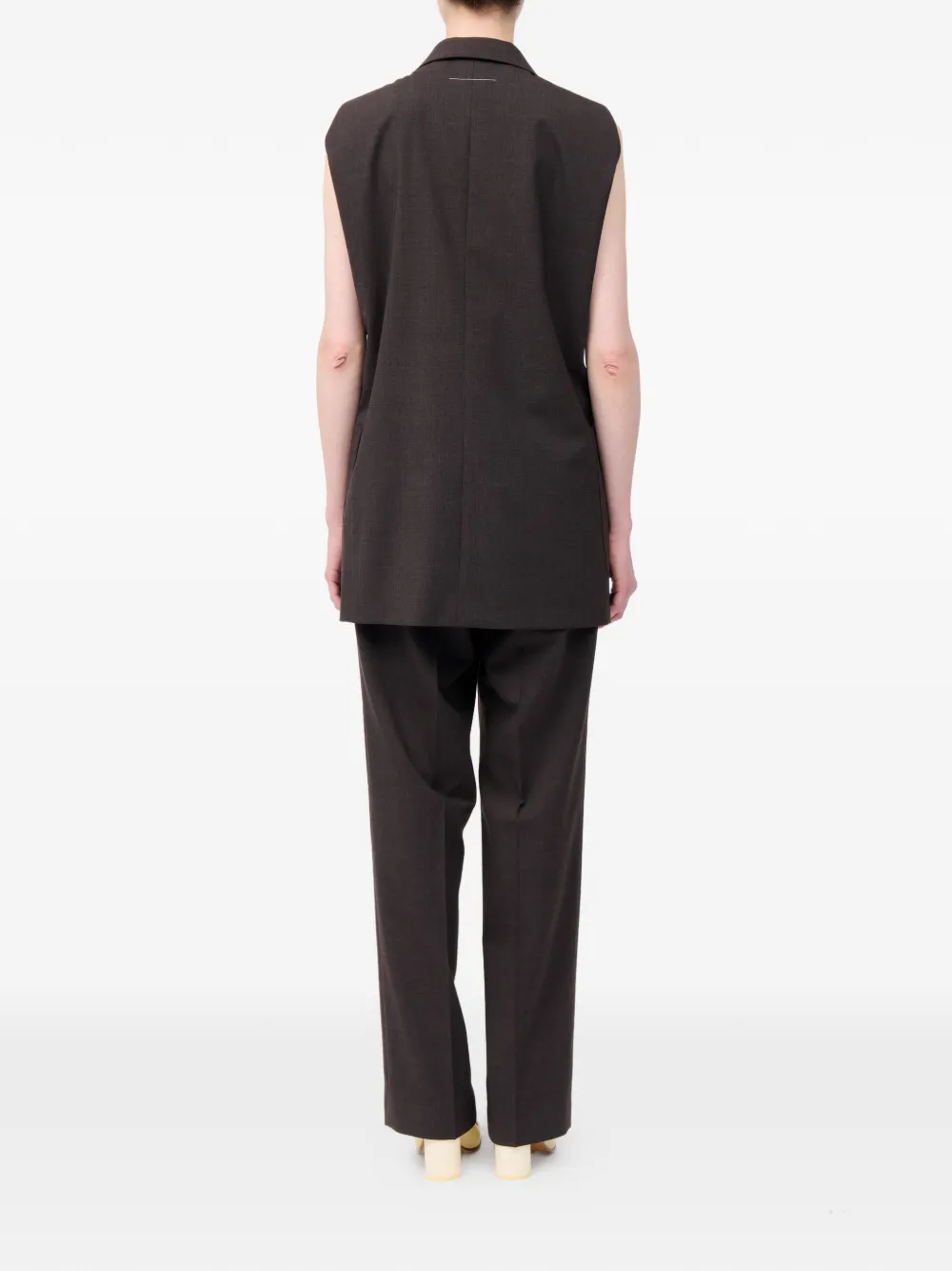 MM6 Maison Margiela Mouwloze gilet Bruin