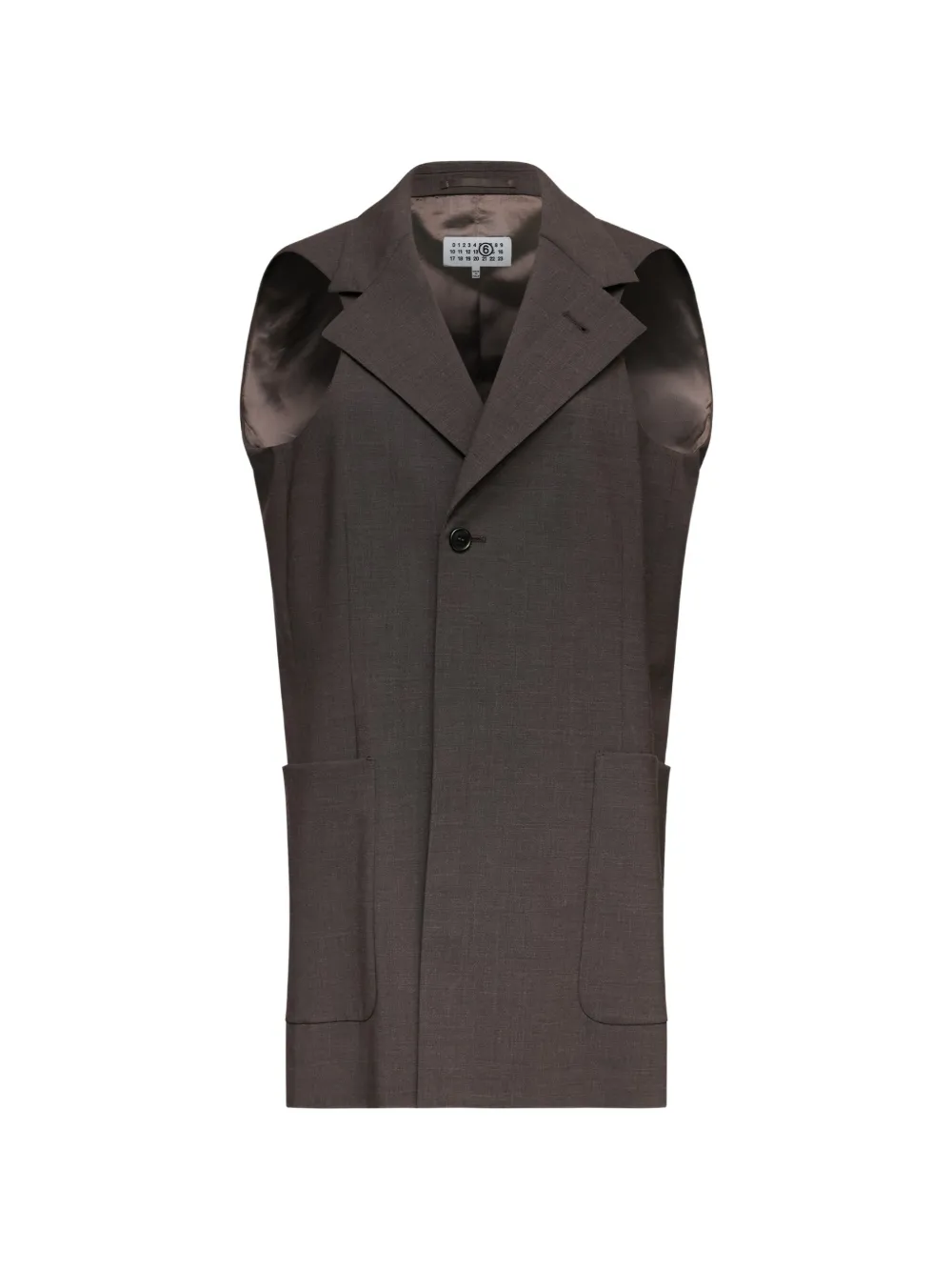 MM6 Maison Margiela sleeveless waistcoat - Brown