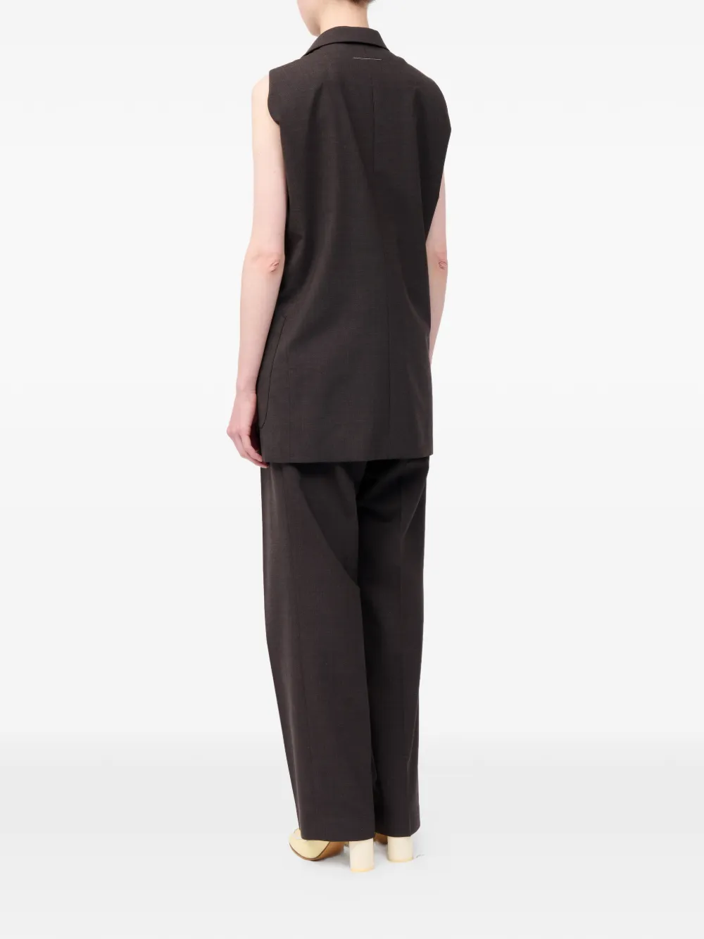 MM6 Maison Margiela Mouwloze gilet Bruin