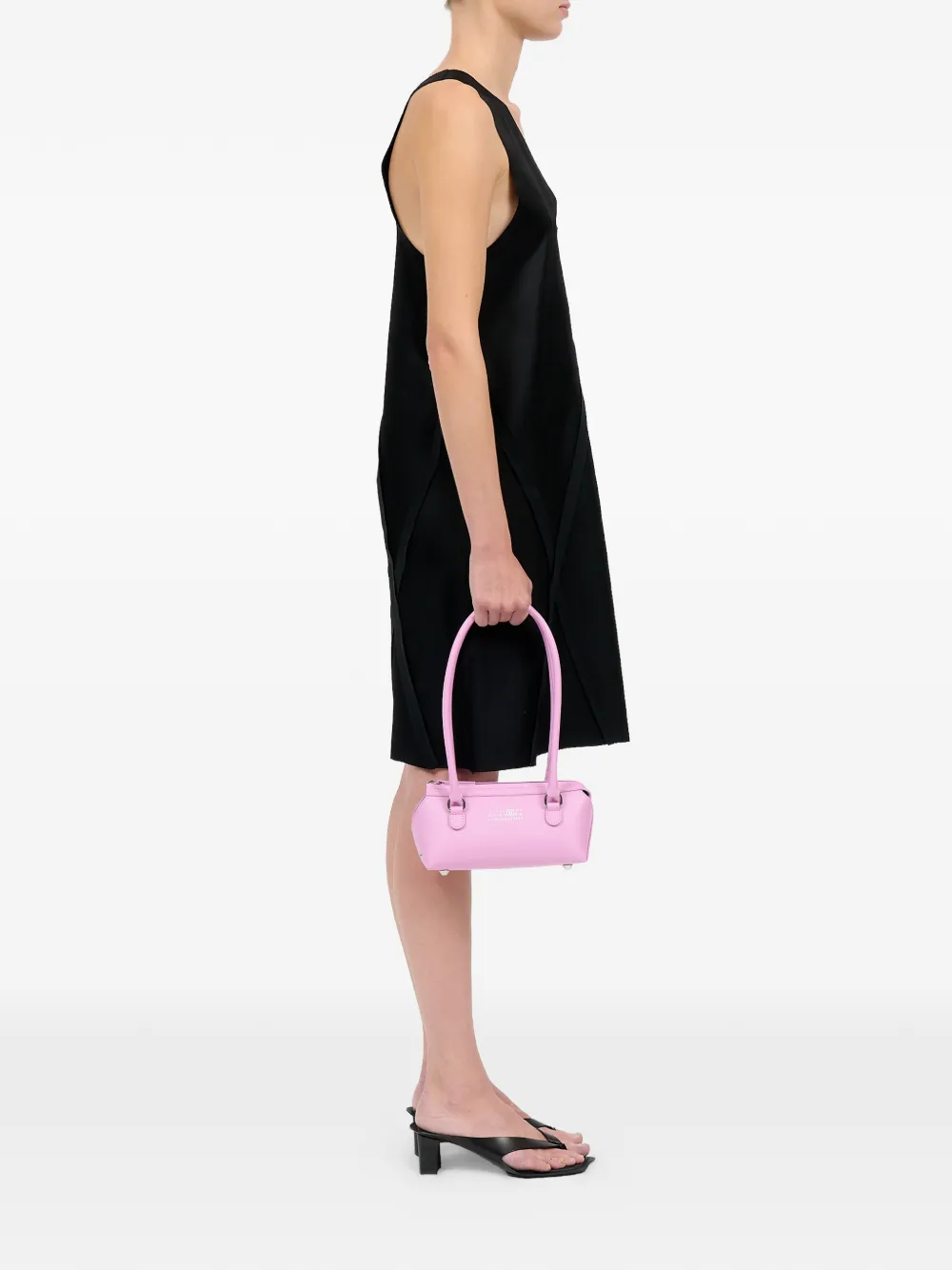 MM6 Maison Margiela Bauletto J leren mini-schoudertas met rits Roze