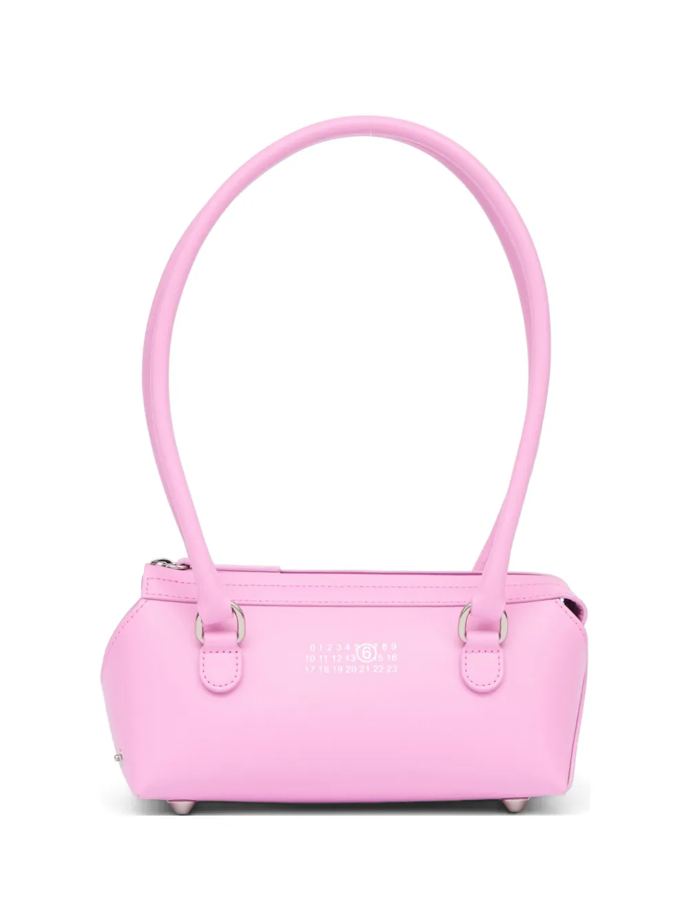 MM6 Maison Margiela Borsa a spalla Bauletto J mini in pelle con zip - Rosa