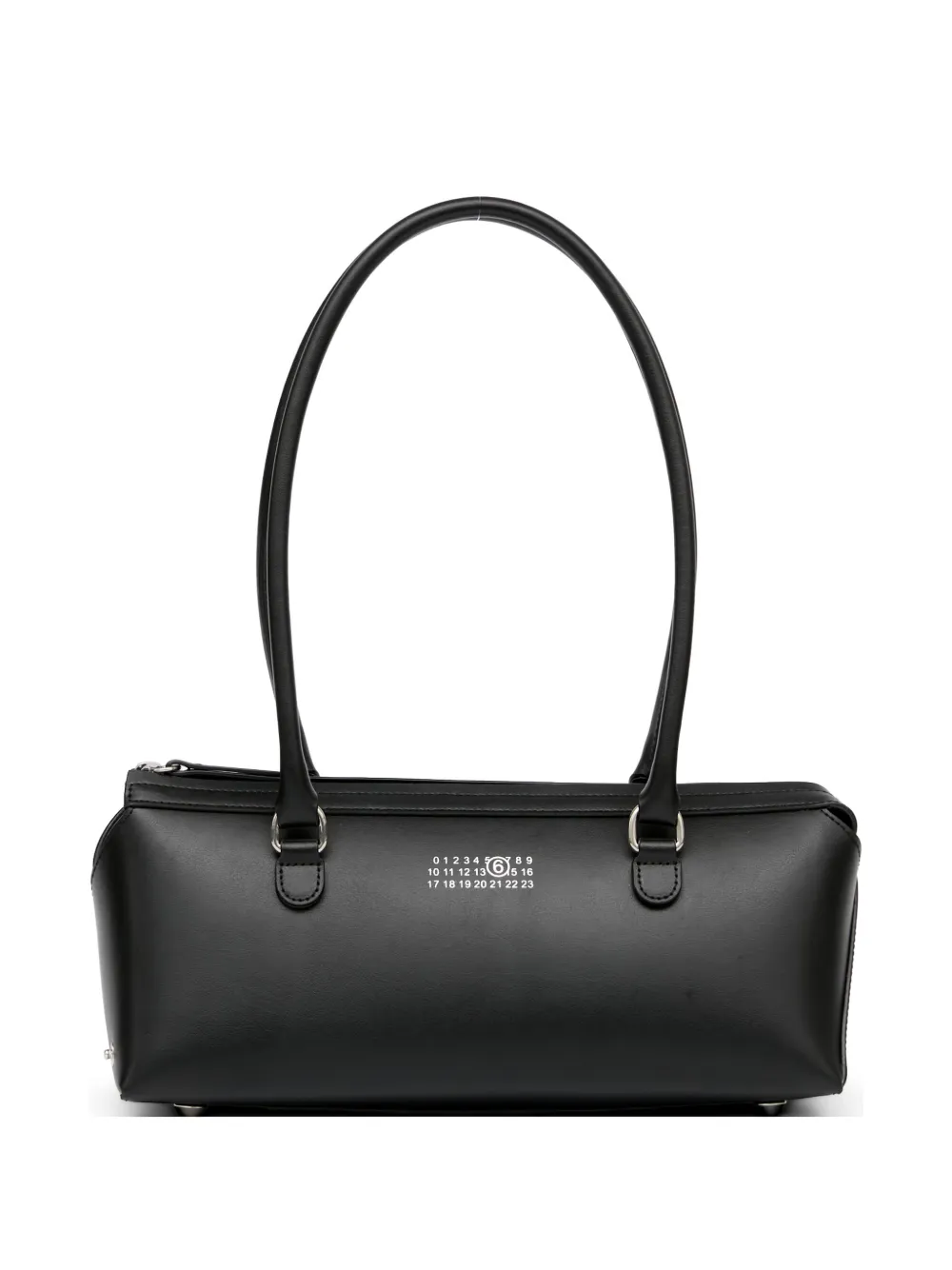 MM6 Maison Margiela Borsa a spalla Bauletto J media in pelle - Nero