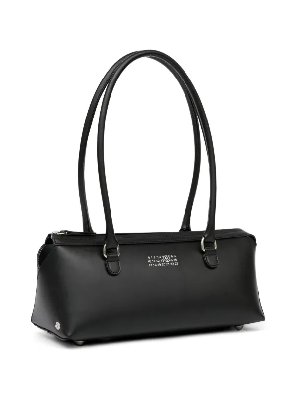 MM6 Maison Margiela Medium Bauletto J Leather Shoulder Bag | Black