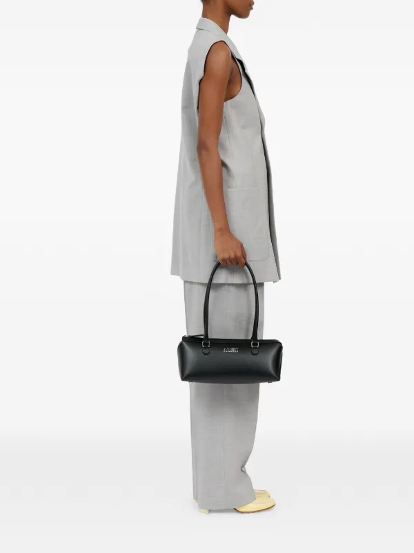 MM6 Maison Margiela Medium Bauletto J Leather Shoulder Bag | Black