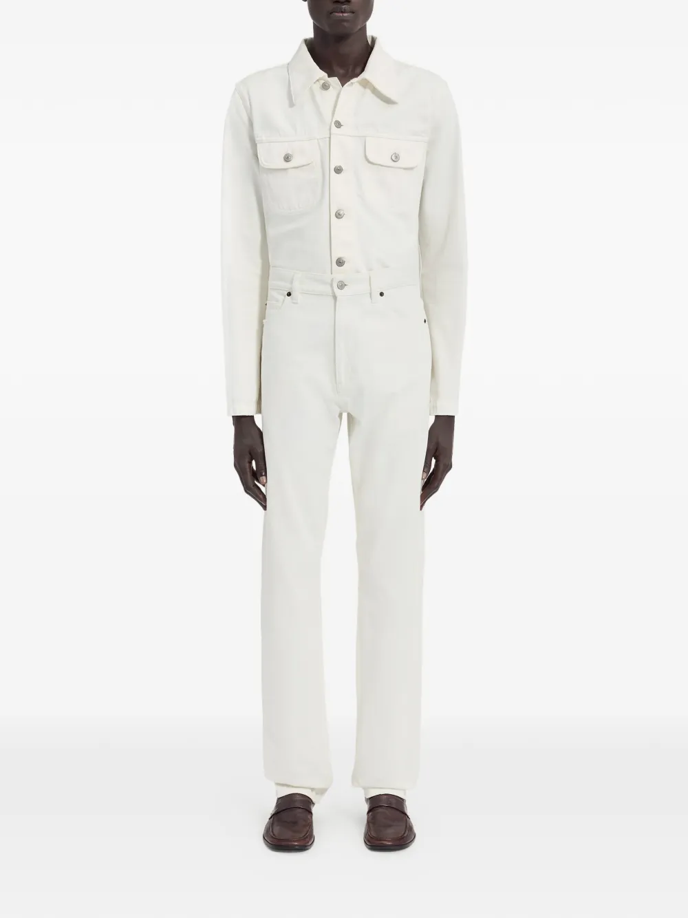 MM6 Maison Margiela Katoenen straight jeans Wit