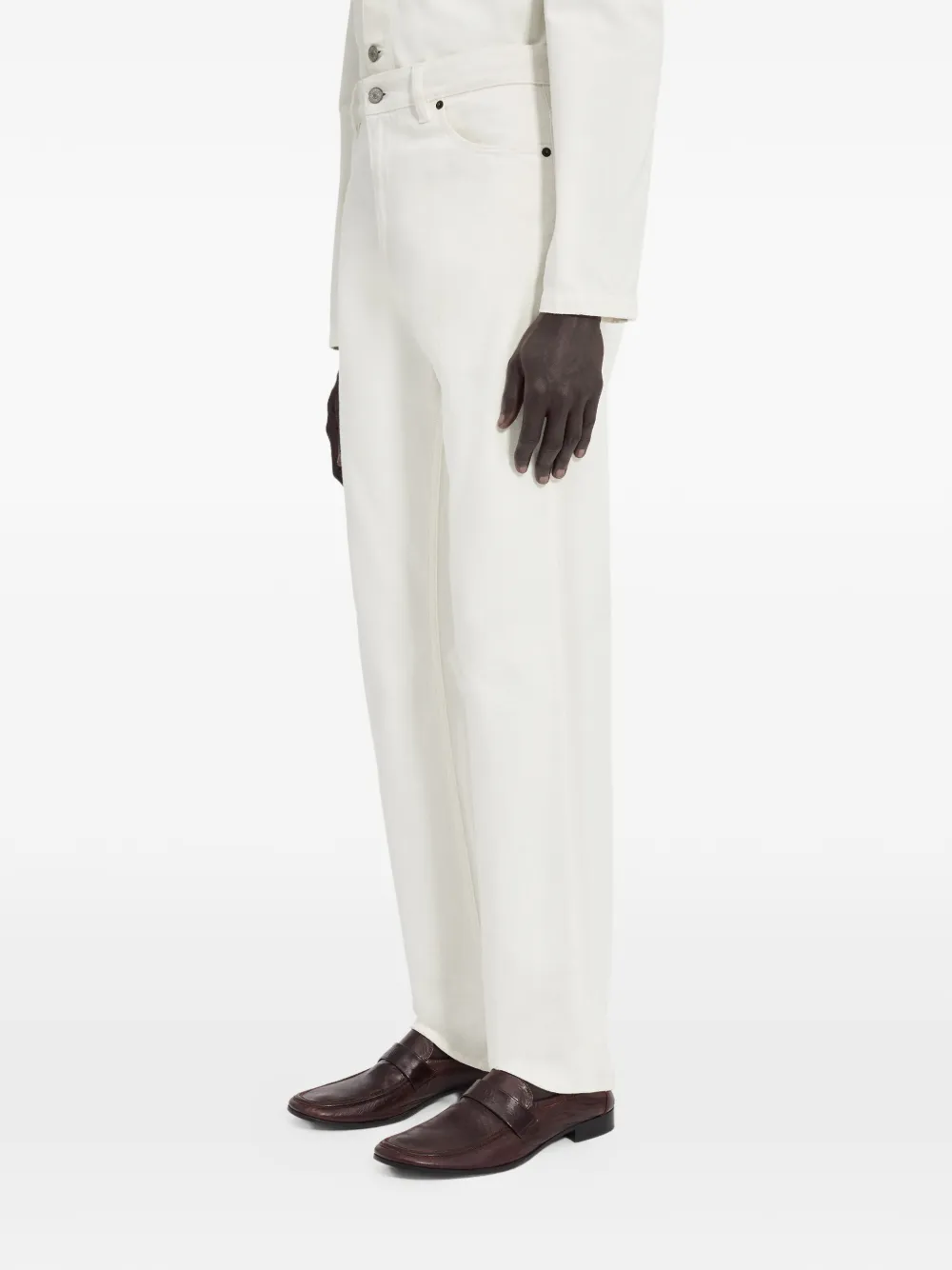 MM6 Maison Margiela Katoenen straight jeans Wit