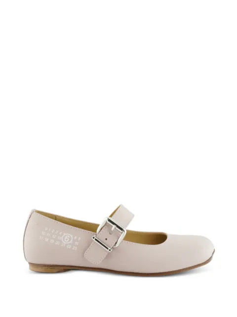 MM6 Maison Margiela Kids flats con hebilla