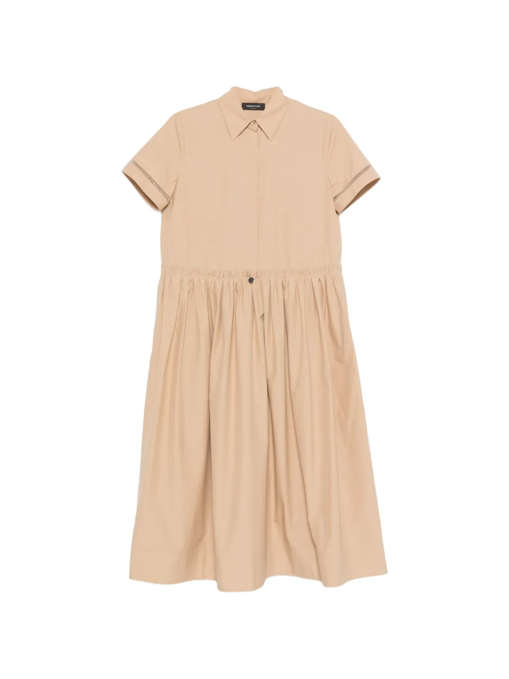 Fabiana Filippi gathered shirt dress - Nude
