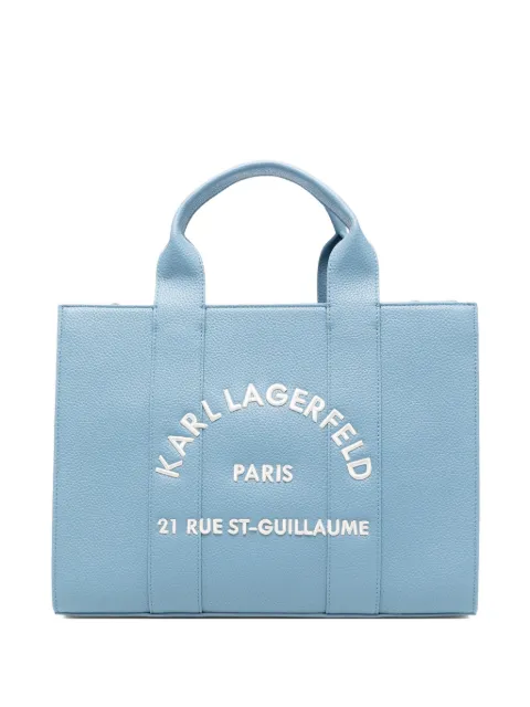 Karl Lagerfeld logo-embroidered tote bag