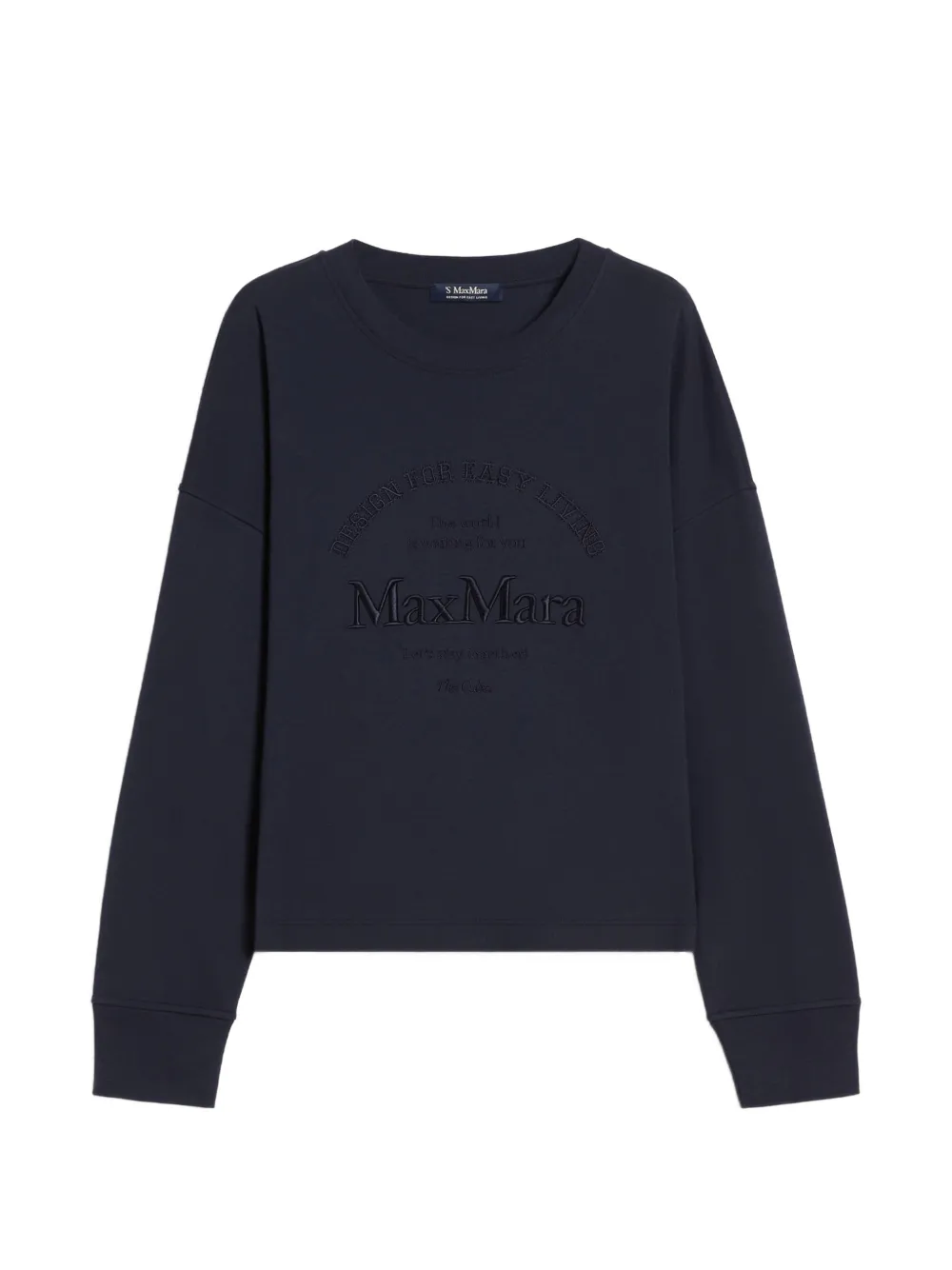 'S Max Mara logo-embroidered sweatshirt - Blu