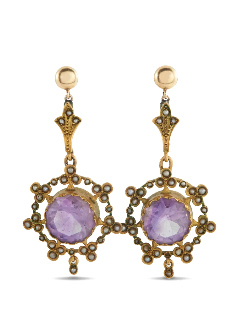LB Exclusive amethyst seed-pearl earrings - Oro