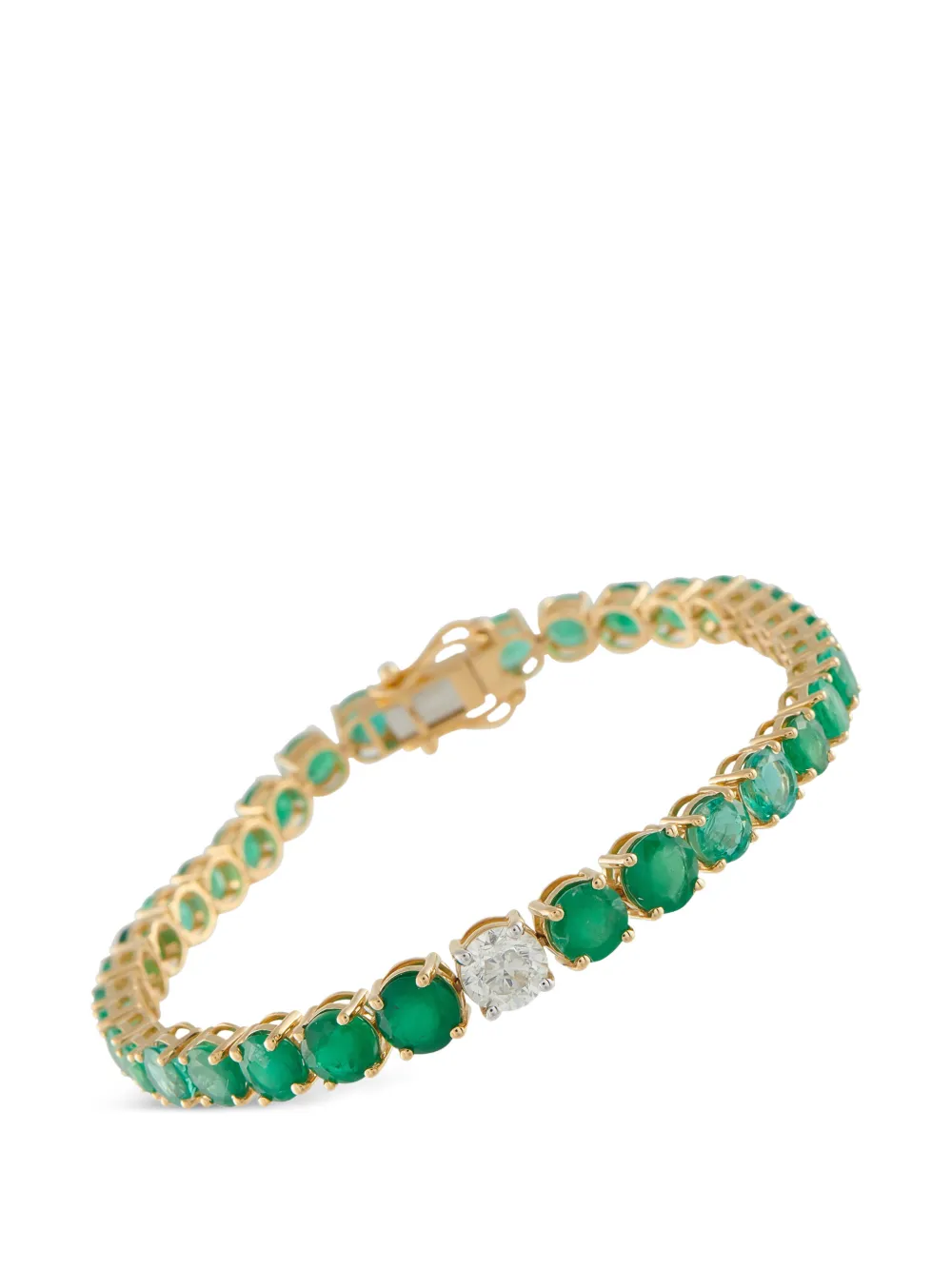 LB Exclusive diamond and emerald tennis bracelet - Oro