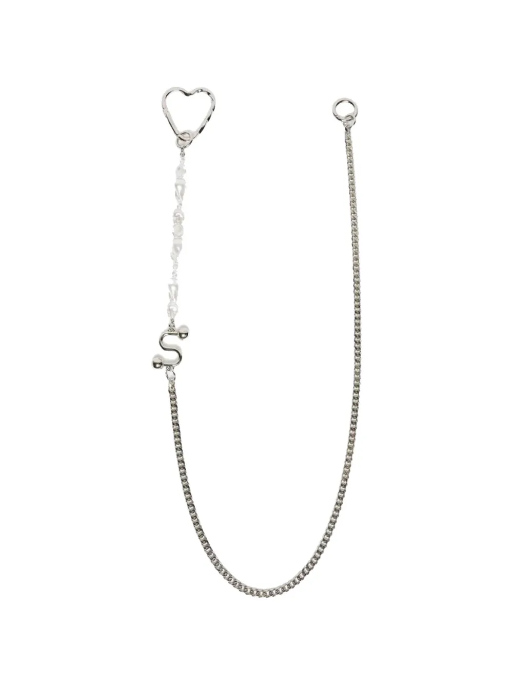 Sportmax heart-motif chain - Silver