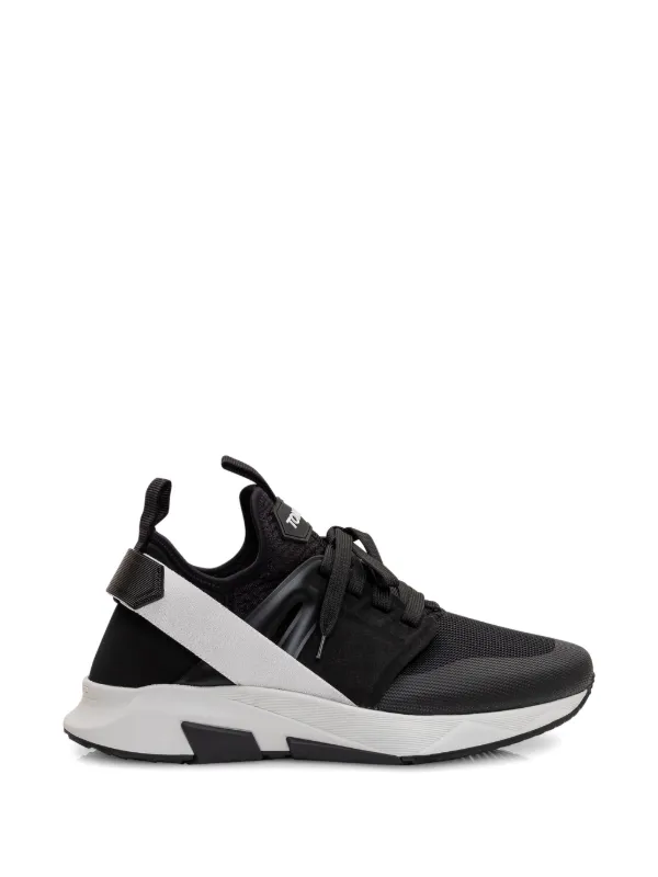 $990 Tom Ford Men Black Jago Low-top Sneakers Shoes Size US 6.5/EU 36.5 Tom Ford Jago sneakers for Men - Black in UAE | Level Shoes main image 4