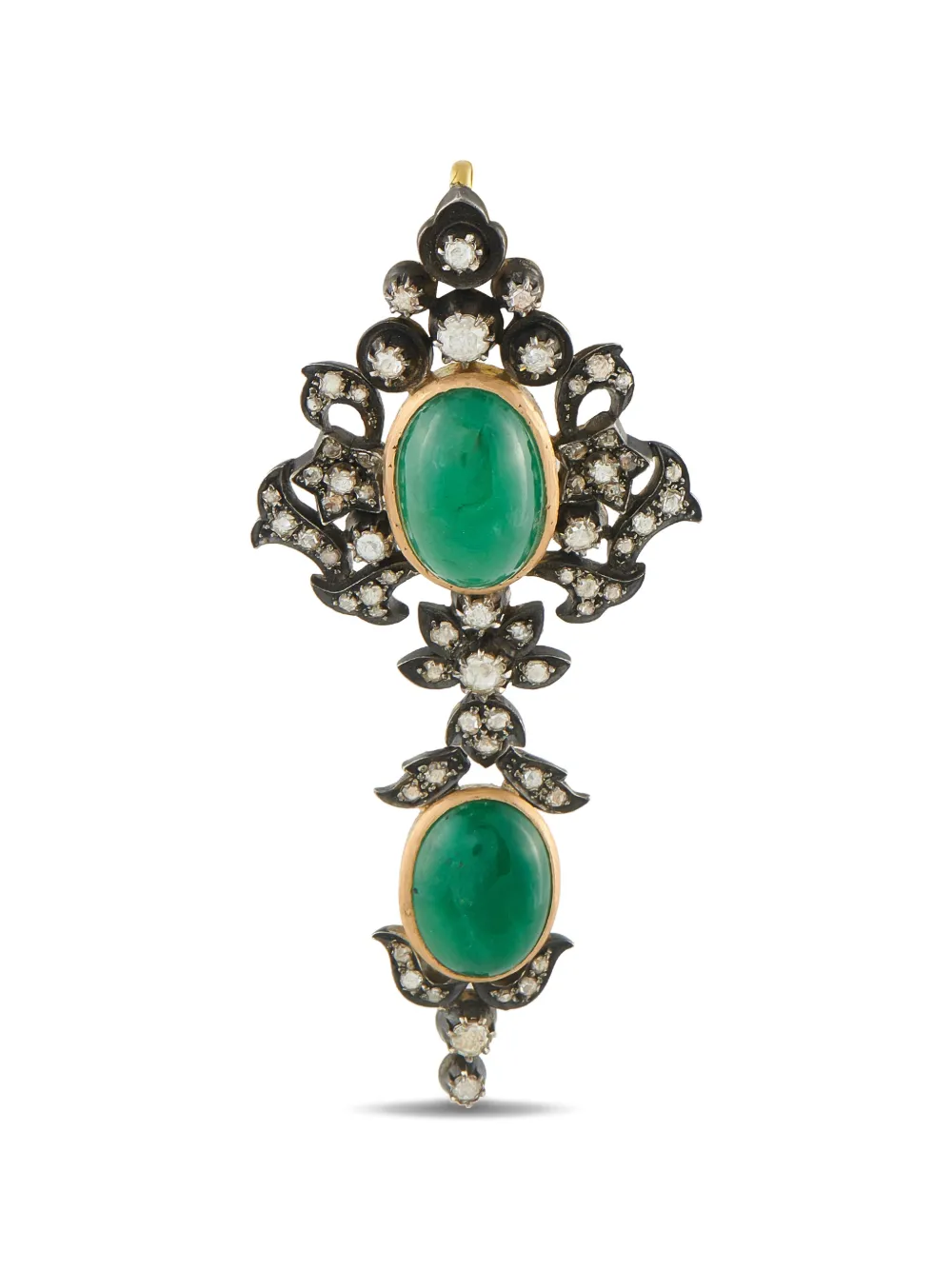 LB Exclusive diamond emerald pendant earings - Oro